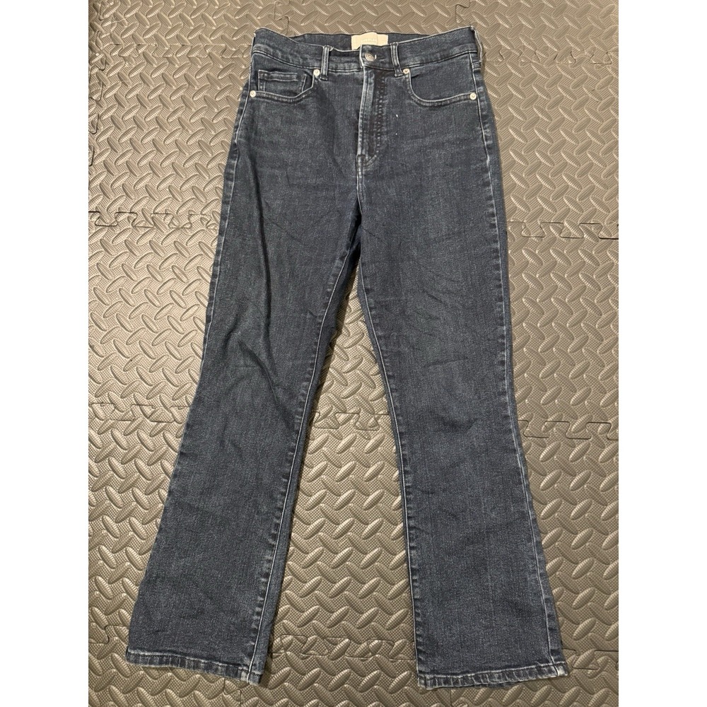 Everlane Bootcut Jeans Women 28 Black Denim Stretch Slim Fit Capsule Office‎